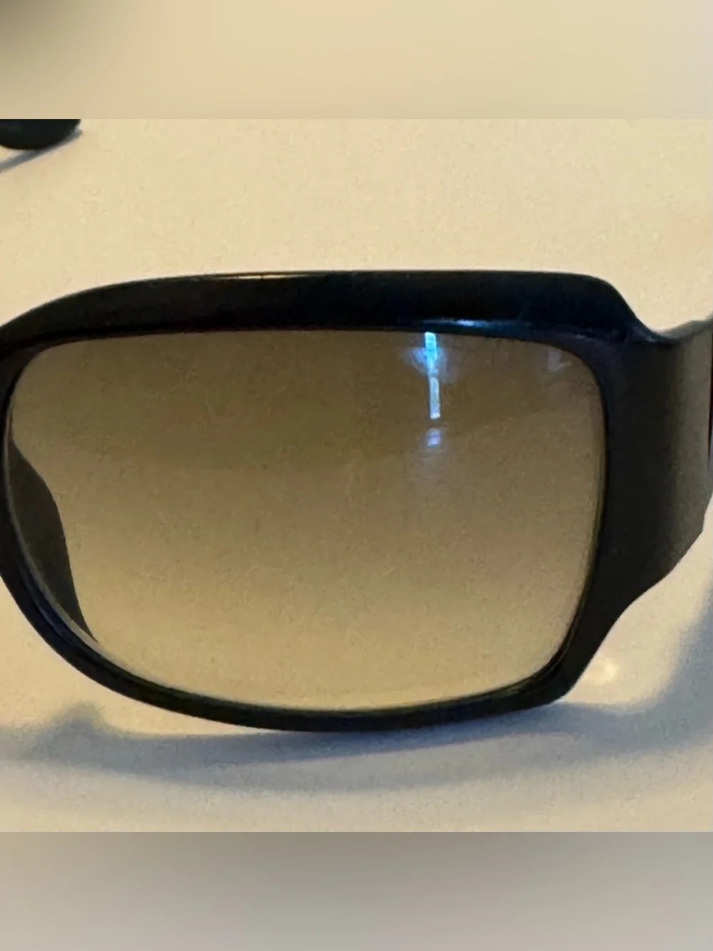 Vintage Christian Dior Oversized Rhinestone Crystal Logo Gradient Sunglasses